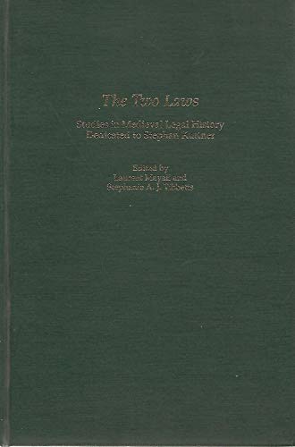 The Two Laws: Studies in Medieval Legal History Dedicated to Stephan Kuttner (W/Offprint Pamp) (9780813207254) by Mayali, Laurent