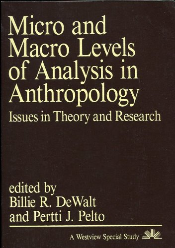 Imagen de archivo de Micro And Macro Levels Of Analysis In Anthropology: Issues In Theory And Research a la venta por Star 'N Space Books