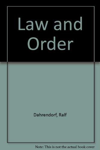 Law And Order (9780813303420) by Dahrendorf, Rolf