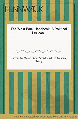 Stock image for The West Bank Handbook: A Political Lexicon for sale by HPB-Red