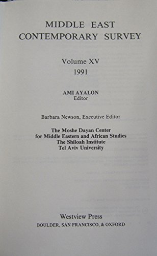 9780813318691: Middle East Contemporary Survey, Volume Xv: 1991