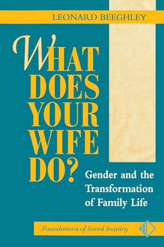 Stock image for What Does Your Wife Do?: Gender And The Transformation Of Family Life (Foundations of Social Inquiry) for sale by Half Price Books Inc.