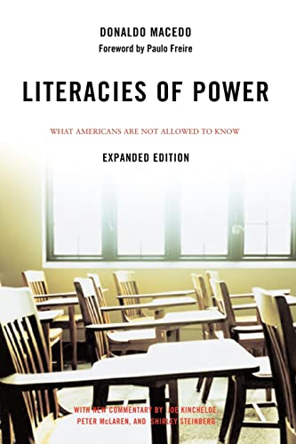 Beispielbild fr Literacies of Power: What Americans Are Not Allowed to Know zum Verkauf von BooksRun