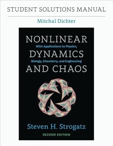 Imagen de archivo de Student Solutions Manual for Nonlinear Dynamics and Chaos, 2nd edition a la venta por Chiron Media