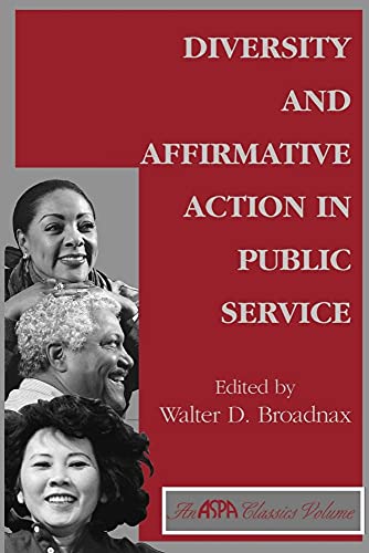 Imagen de archivo de Diversity And Affirmative Action In Public Service a la venta por Blackwell's