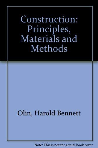 Beispielbild fr Construction : Principles, Materials and Methods zum Verkauf von Better World Books