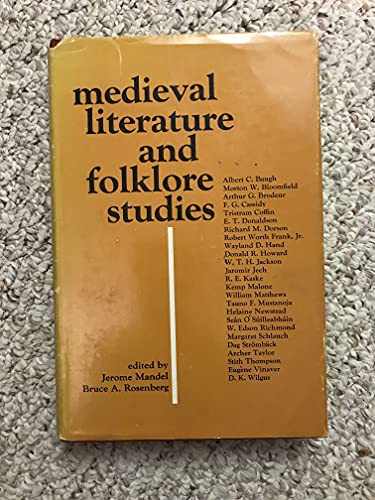 Imagen de archivo de Medieval literature and folklore studies;: Essays in honor of Francis Lee Utley a la venta por Ergodebooks