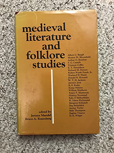 Stock image for Medieval literature and folklore studies;: Essays in honor of Francis Lee Utley for sale by Wonder Book