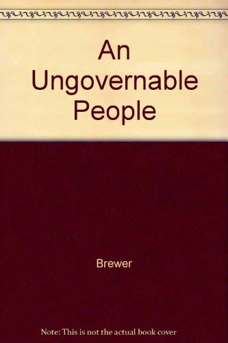 Stock image for An Ungovernable People: The English and their Law in the 17th and 18th Centuries for sale by Buyback Express