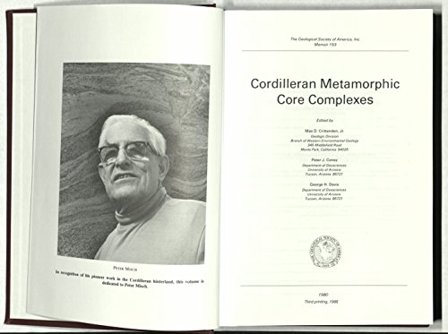 Stock image for Cordilleran Metamorphic Core Complexes for sale by Better World Books: West