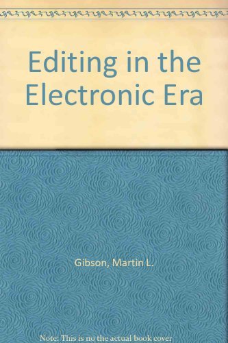 Beispielbild fr Editing in the Electronic Era zum Verkauf von Wonder Book