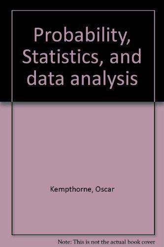 Beispielbild fr Probability, Statistics, and Data Analysis zum Verkauf von Better World Books