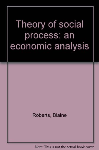 Imagen de archivo de Theory of Social Process : An Economic Analysis a la venta por Better World Books