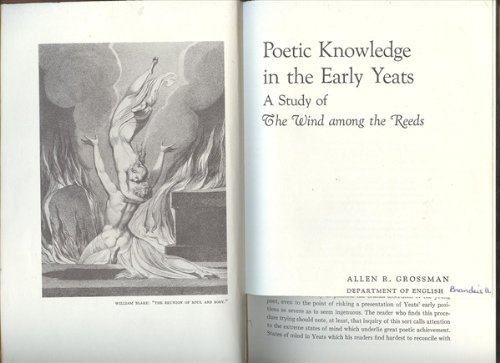 Imagen de archivo de Poetic Knowledge in the Early Yeats : A Study of the Wind among the Reeds a la venta por Better World Books