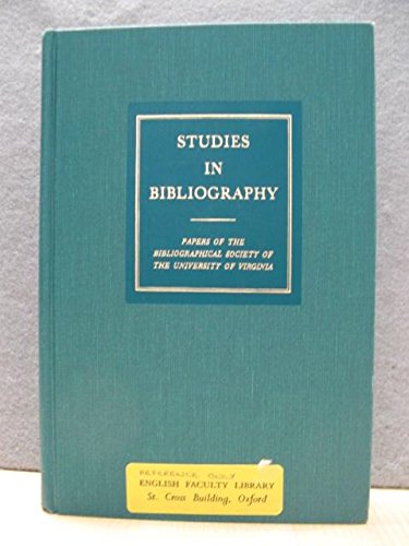 9780813913841: Studies in Bibliography (45)