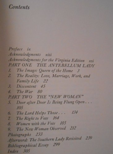 The Southern Lady: From Pedestal to Politics, 1830-1930 (9780813916446) by Scott, Anne Firor