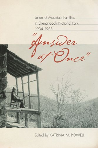 9780813928531: Answer at Once: Letters of Mountain Families in Shenandoah National Park, 1934-1938