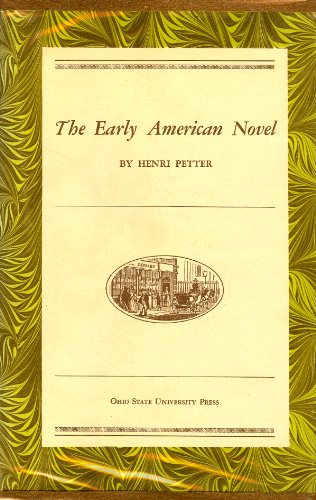 9780814201459: The Early American Novel