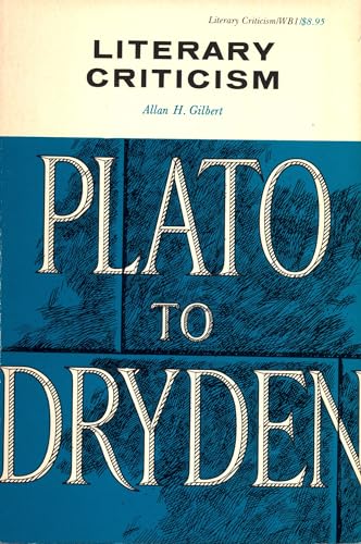 Imagen de archivo de Literary Criticism: Plato to Dryden a la venta por ThriftBooks-Atlanta