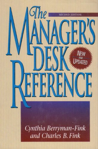 Beispielbild fr The Manager's Desk Reference zum Verkauf von Wonder Book
