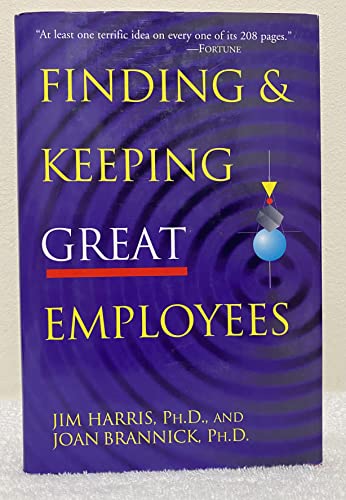 Imagen de archivo de Finding & Keeping Great Employees a la venta por BookHolders