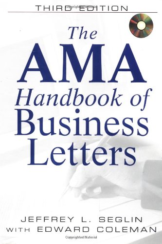 Imagen de archivo de The AMA Handbook of Business Letters a la venta por Better World Books