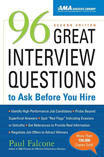 Beispielbild fr 96 Great Interview Questions to Ask Before You Hire zum Verkauf von Wonder Book