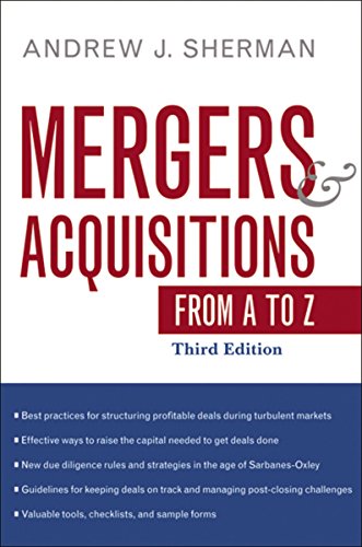 Imagen de archivo de Mergers and Acquisitions from A to Z a la venta por Better World Books: West