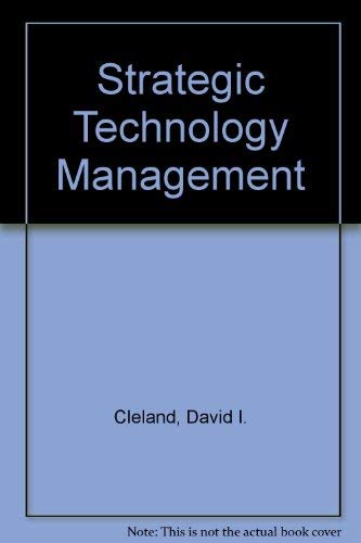 Stock image for Strategic Technology Management: Systems for Products and Processes for sale by HPB-Red