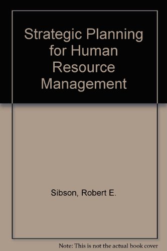Stock image for Strategic Planning for Human Resources Management for sale by Wonder Book