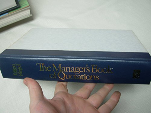 Stock image for The Manager's Book of Quotations for sale by Better World Books