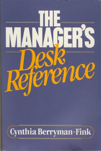 Stock image for The Manager's Desk Reference for sale by Idaho Youth Ranch Books
