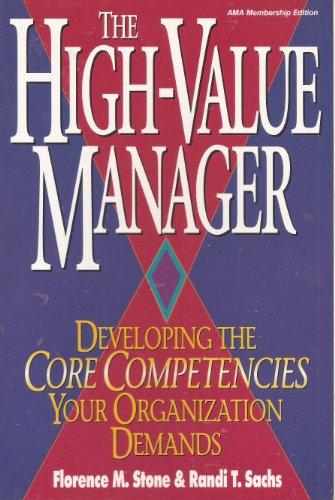 Beispielbild fr High Value Manager zum Verkauf von Wonder Book