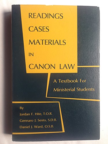 Stock image for Readings, Cases, Materials in Canon Law: A Textbook for Ministerial Students for sale by ThriftBooks-Dallas