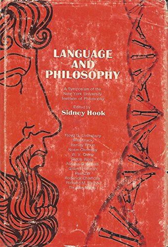 Stock image for Language and Philosophy : a symposium for sale by Manchester By The Book