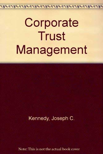 Stock image for Corporate Trust Administration and Management for sale by Better World Books