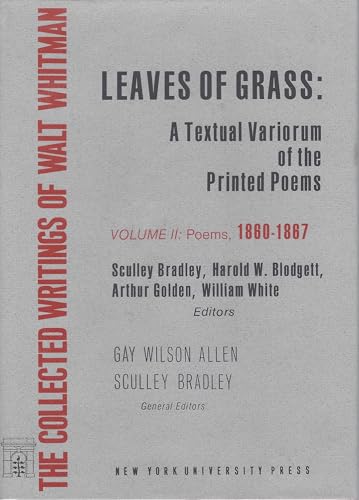 Stock image for Leaves of Grass : A Textual Variorum of the Printed Poems, 1855-1892 for sale by Better World Books