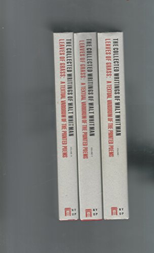 Stock image for LEAVESOF GRASS: A TEXTUAL VARIORUMOF THE PRINTED POEMS. VOLUME I: POEMS, 1855-1856. VOLUME II: POEMS, 1860-1867. VOLUME III: POEMS, 1870-1891. [Complete set issued within "The Collected Writings of Walt Whitman" series; Vols. One-1, Two-2, & Three-3.] for sale by David Hallinan, Bookseller