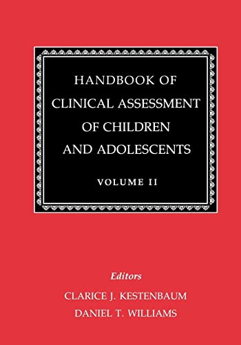 Imagen de archivo de Handbook of Clinical Assessment of Children and Adolescents (Vol. 2) a la venta por Better World Books