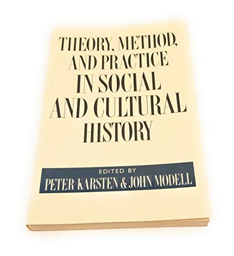 Imagen de archivo de Theory, Method and Practice in Social and Cultural History (Problems in Method & Theory of Social History: the Pittsburgh Centre S.) a la venta por AwesomeBooks