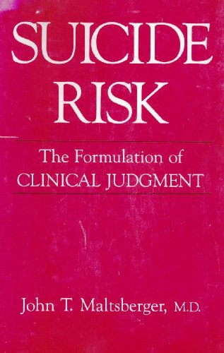 Beispielbild fr Suicide Risk - The Formulation of Clinical Judgment zum Verkauf von PRIMOBUCH