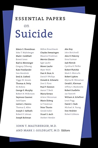 Imagen de archivo de Essential Papers on Suicide a la venta por Friendly Books