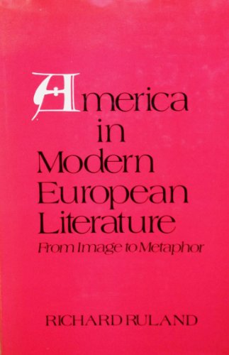 Stock image for America in Modern European Literature: From Image to Metaphor for sale by Concordia Books