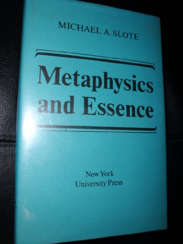 Beispielbild fr Metaphysics and Essence zum Verkauf von Better World Books