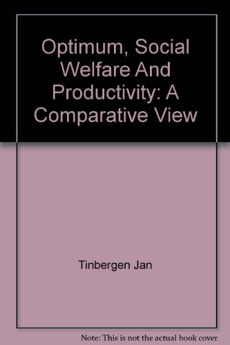 Stock image for Optimum Social Welfare and Productivity : A Comparative View for sale by Better World Books Ltd