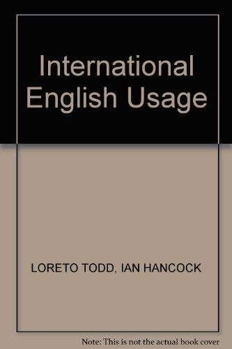 Beispielbild fr International English Usage zum Verkauf von Wonder Book