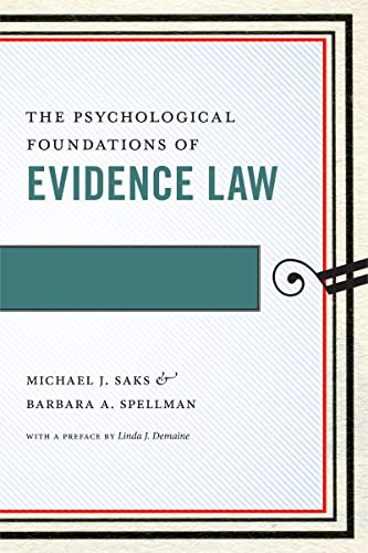 Stock image for The Psychological Foundations of Evidence Law for sale by Blackwell's