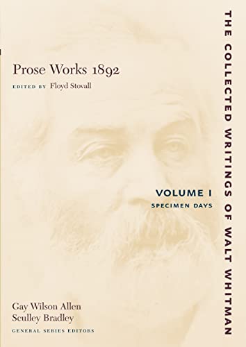 Stock image for Prose Works 1892: Volume I for sale by Blackwell's