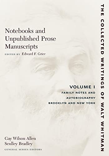 Stock image for Notebooks and Unpublished Prose Manuscripts: Volume I for sale by Blackwell's