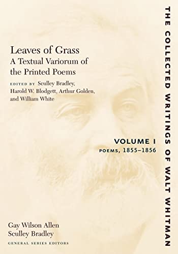 Imagen de archivo de Leaves of Grass, A Textual Variorum of the Printed Poems: Volume I: Poems a la venta por Blackwell's